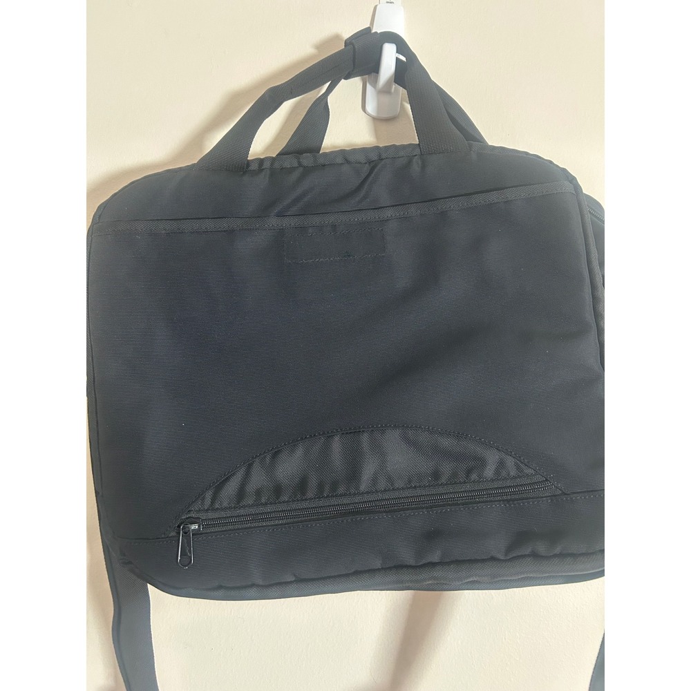 Eddie Bauer Black Nylon Messenger Bag Laptop Briefcase Shoulder‎ Travel Bag - Picture 6 of 9
